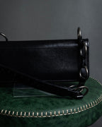 -SPECIAL- "YVES SAINT LAURENT"
00's Tom Ford period stacked ring design horizontal leather bag