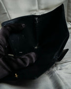 "Louis Vuitton" Horizontal Stripe Compact Leather Wallet