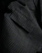 "HERMES" 90’s belvest silk wool linen peak lapel tailored jacket