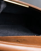 "Valentino Garavani" Leather combination design gold parts shoulder bag