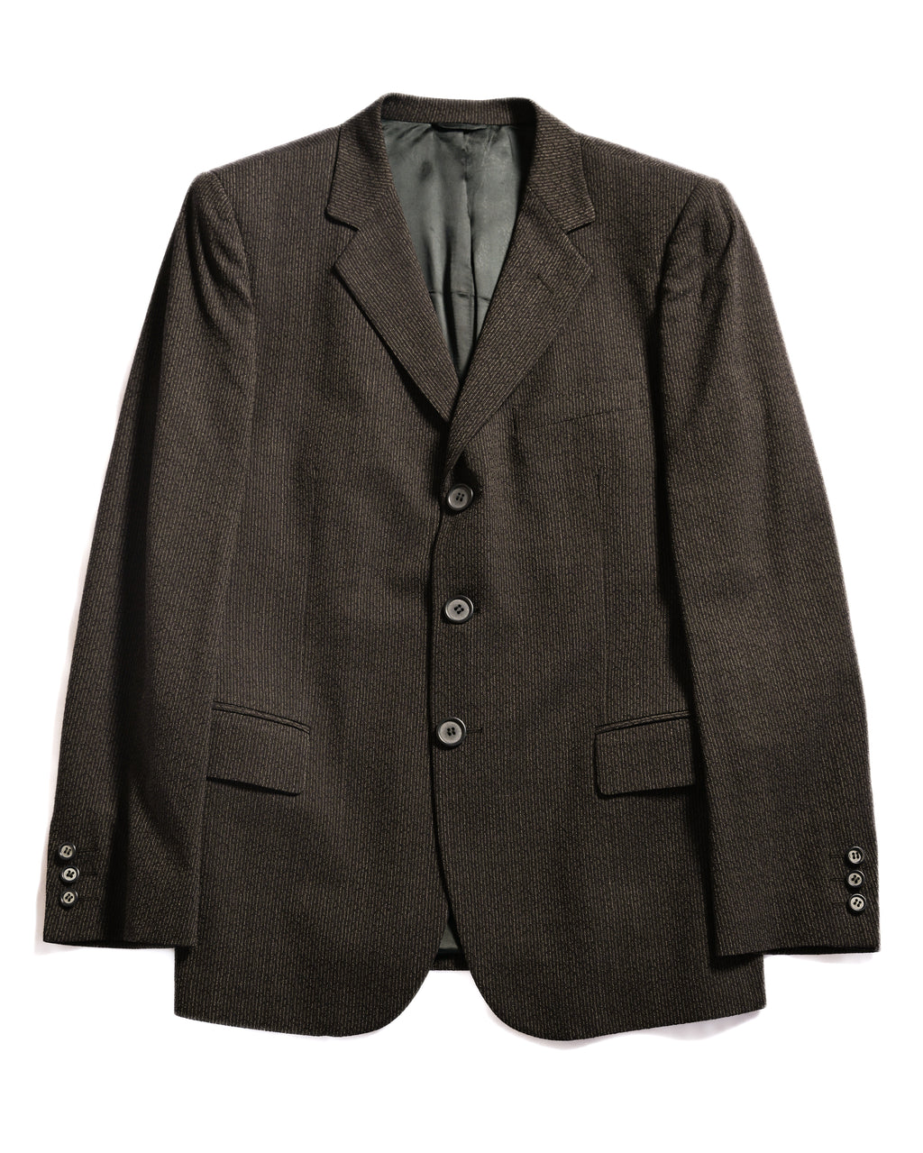 DOLCE & GABBANA/ 2015 Silver Pin Striped Single Breasted Set-up Brown