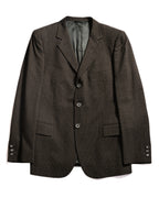 DOLCE & GABBANA/ 2015 Silver Pin Striped Single Breasted Set-up Brown