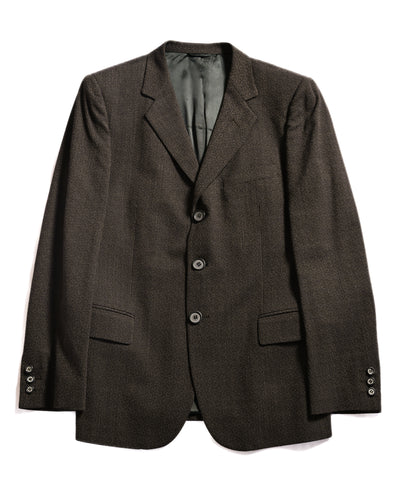 DOLCE & GABBANA/ 2015 Silver Pin Striped Single Breasted Set-up Brown
