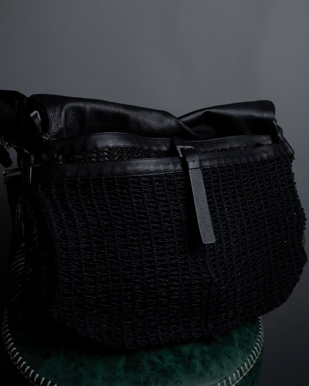 "JIL SANDER" Large flap design Harako leather shoulder bag