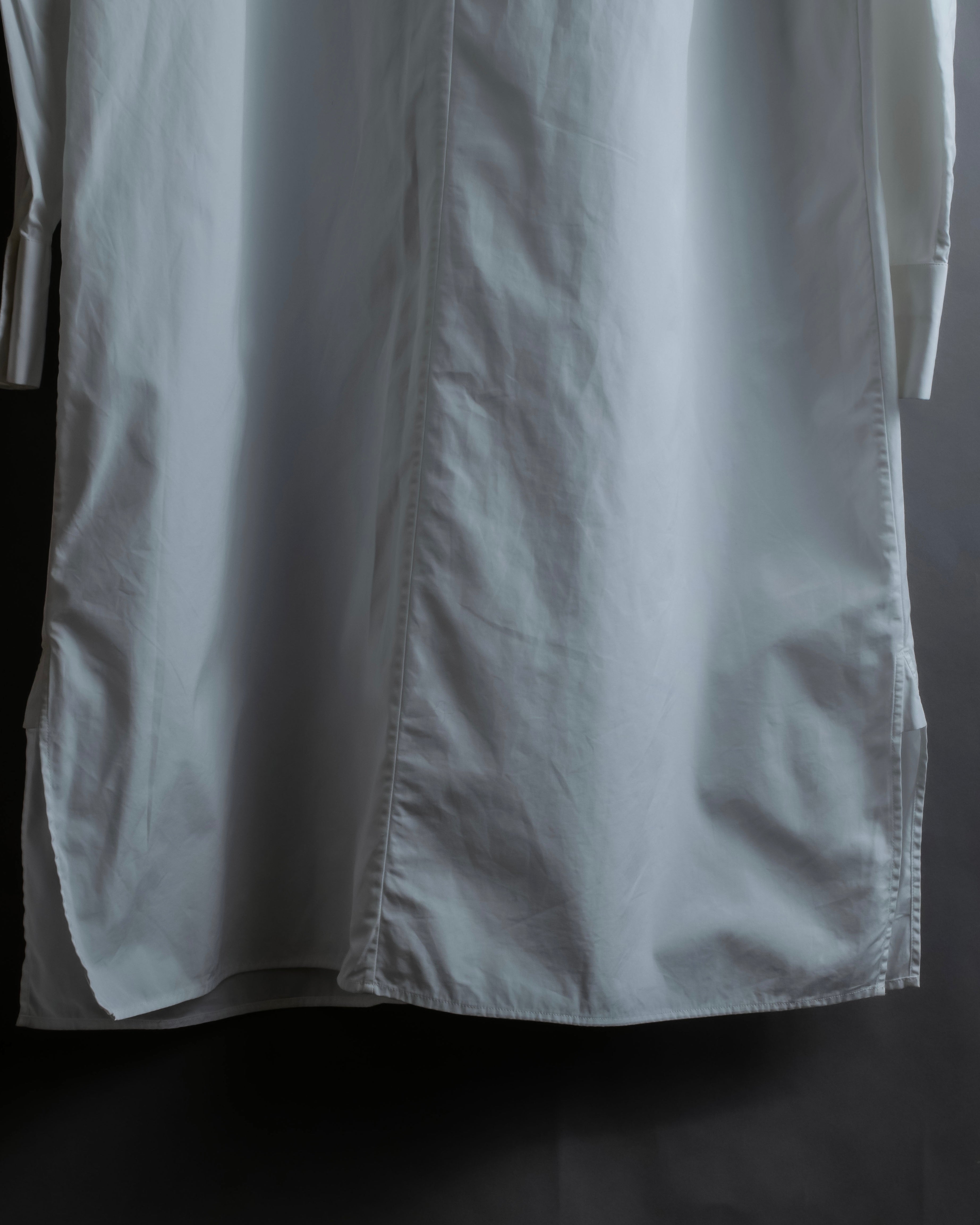 "MAISON MARGIELA" 18AW No-collar design Super long shirt