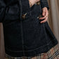 "Vivienne Westwood RED LABEL" Asymmetrical button design mid length denim coat