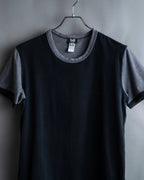 "DOLCE & GABBANA" Black and grey bicolor short sleeve T-shirt