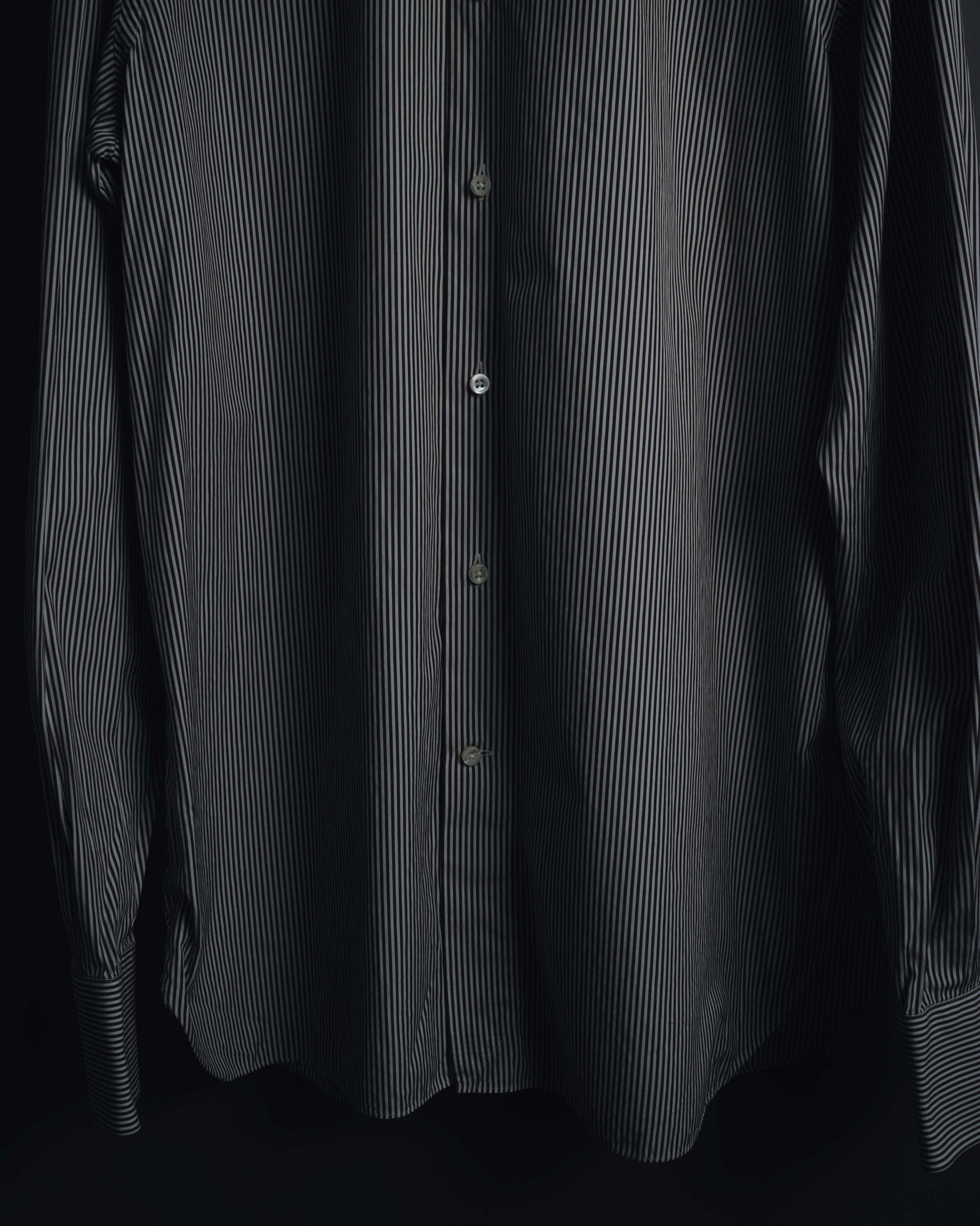 "Ermenegildo Zegna" 2010’s mother-of-pearl button london stripe shirt