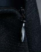 "BURBERRY" Tone-on-tone check pattern flared skirt