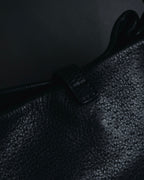 “Salvatore Ferragamo” Pebbled leather gancini hobo shoulder bag