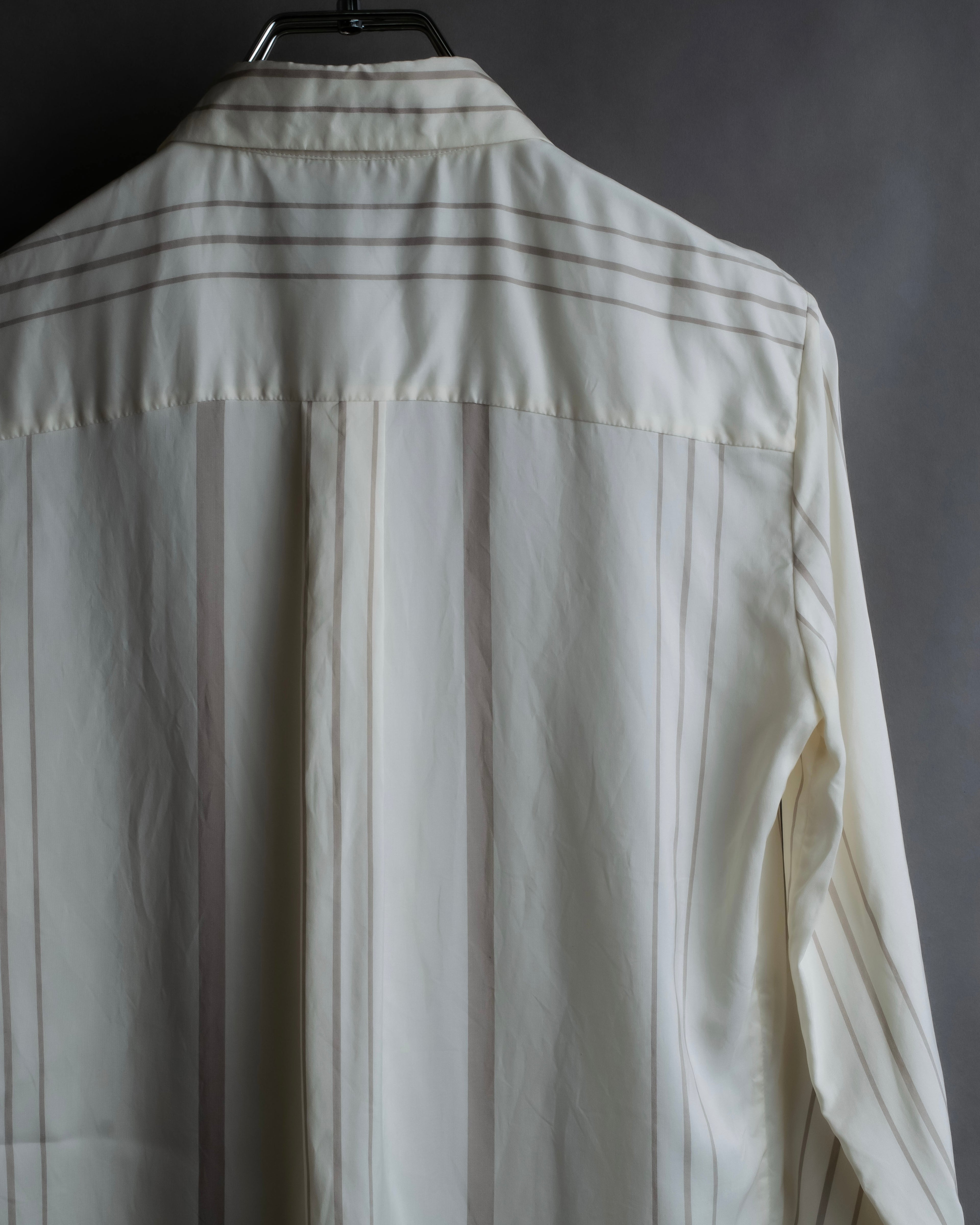 "Loro Piana" Multi-stripe pattern natural color shirt