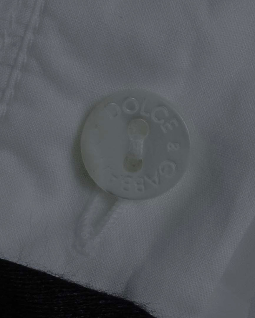 "Dolce & Gabbana" Tiered frill design white shirt