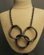-SPECIAL- “Jean Paul Gaultier” 90’s-00’s sculptural metal ring necklace