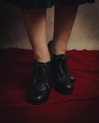 -SPECIAL- “Christian Dior” 00’s Ornate metal heel lace-up ankle boots