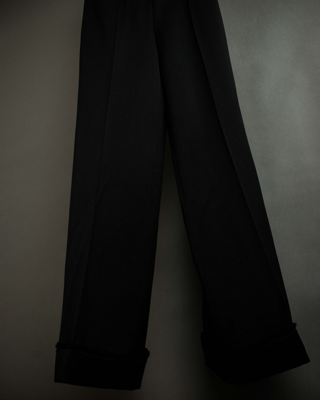 "CHANEL" Fringe design high waist straight cut slacks