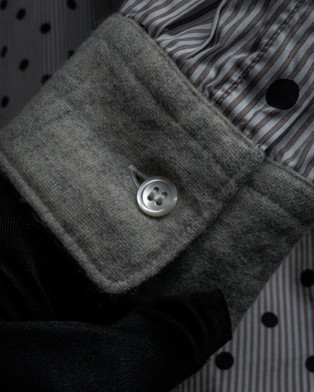 “COMME des GARÇONS HOMME DEUX” 17AW Polka dot stripe shirt