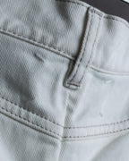 "MAISON MARGIELA" 21SS Washed raw cut flared cropped denim pants