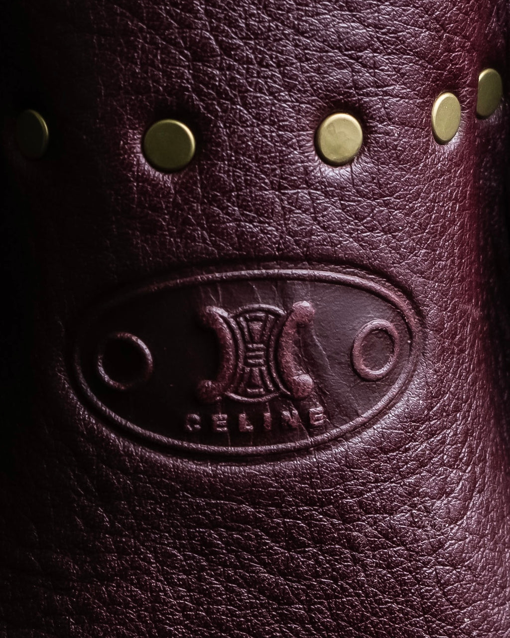 "CELINE" Stud design bordeaux color boogie bag