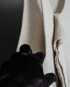 "Y's" Linen cotton mix ruffle design tank top