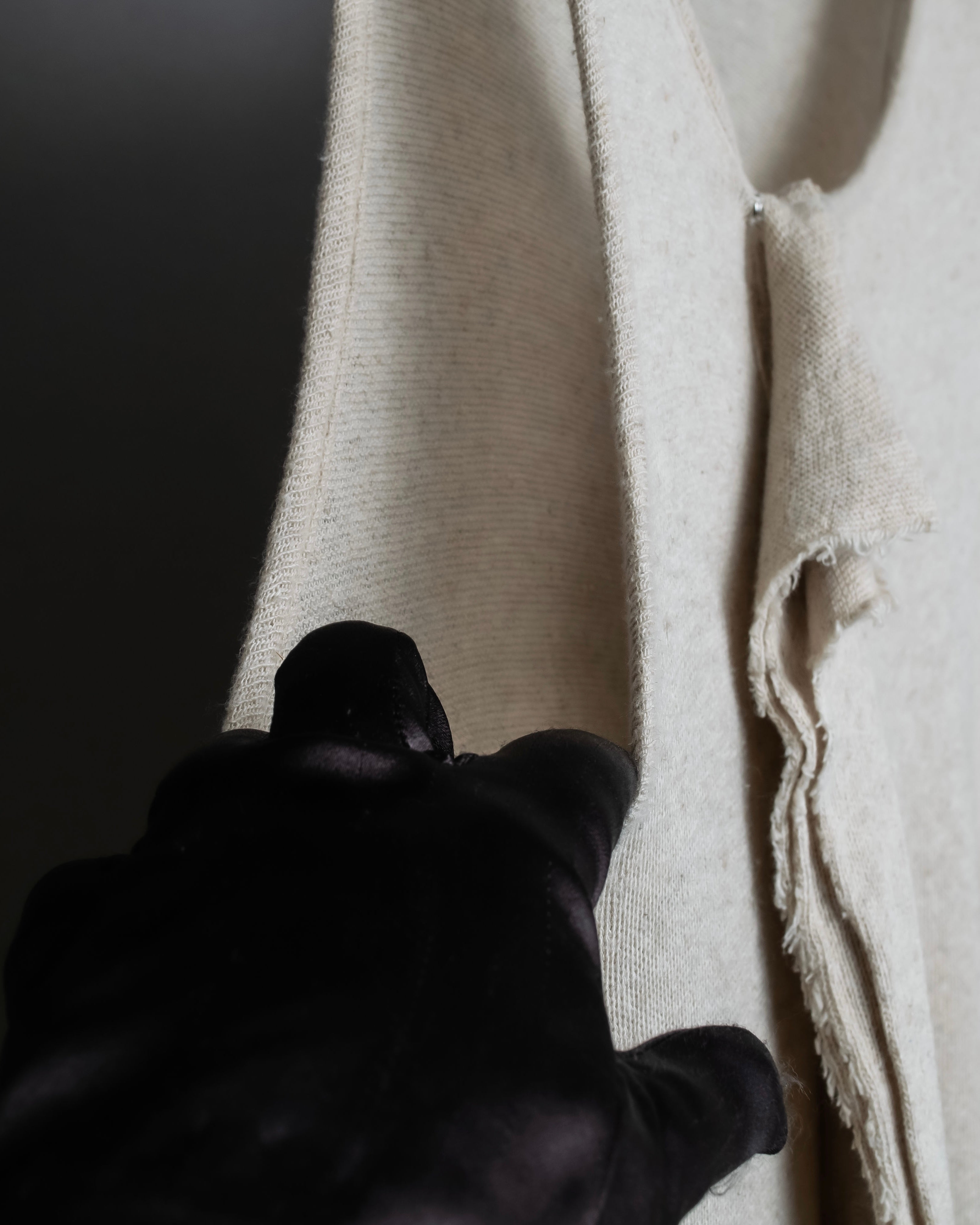 "Y's" Linen cotton mix ruffle design tank top