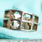 "Tiffany&Co" Silver 925 square cut edged ring