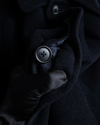 "BURBERRYS" High density wool stand collar coat