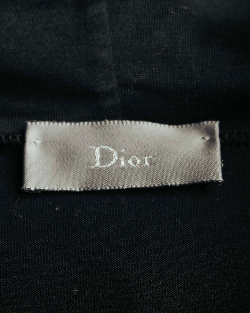 "Dior" 00's Vintage minimalist full-zip jersey hooded sweatshirt