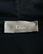 "Dior" 00's Vintage minimalist full-zip jersey hooded sweatshirt