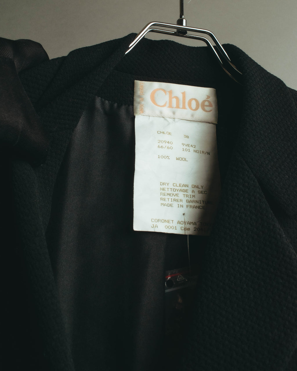 "Chloé" 90's Textured wool tailored blazer