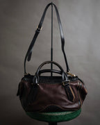“BURBERRY” 2010’s Brogue tassel leather bag