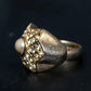 “Dior” Star shaped pearl gold ring