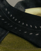 -SPECIAL- “HERMÈS” 2008-18 Suede cutwork leather tie