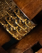 "Chloe" Logo engraved design gold tone ring