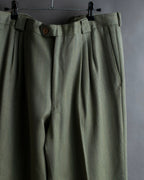 Vintage khaki green wide slacks