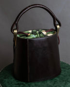 "KENZO" Camouflage design drawstring leather bag