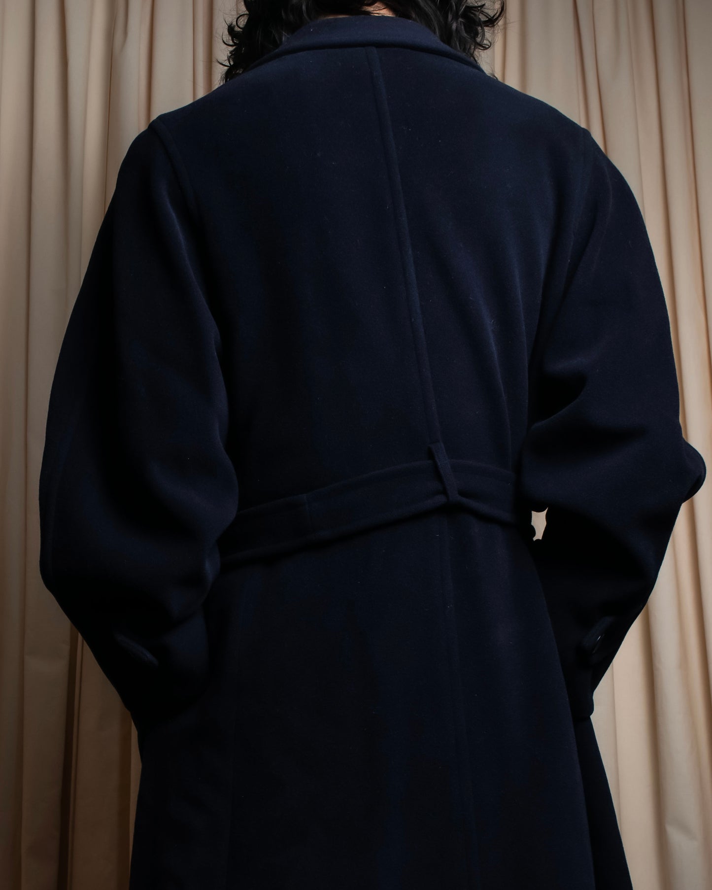 "Weekend Max Mara" Belted design double breasted maxi length wool chester coat