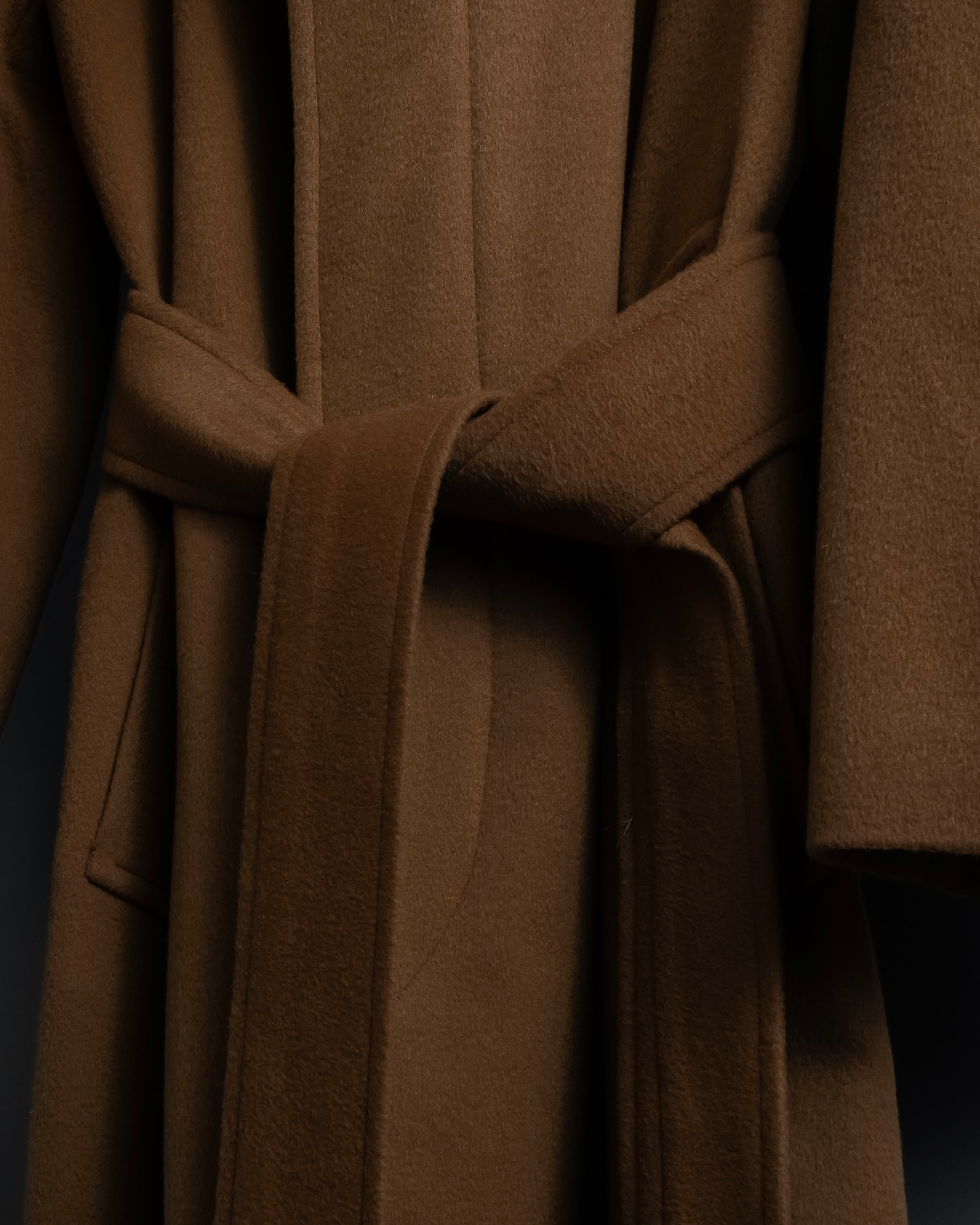 "FENDI" 90's Italian classic 100% cashmere belted coat