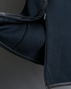 "GUCCI" Leather piping design box sleeve T-shirt