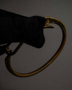 "STUDEBAKER" S-hook curved design gold brass bracelet