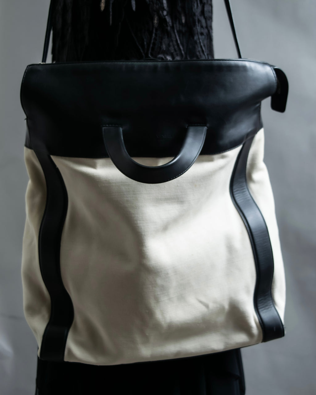 "BOTTEGA VENETA" 19AW Canvas & leather combination 2way bag