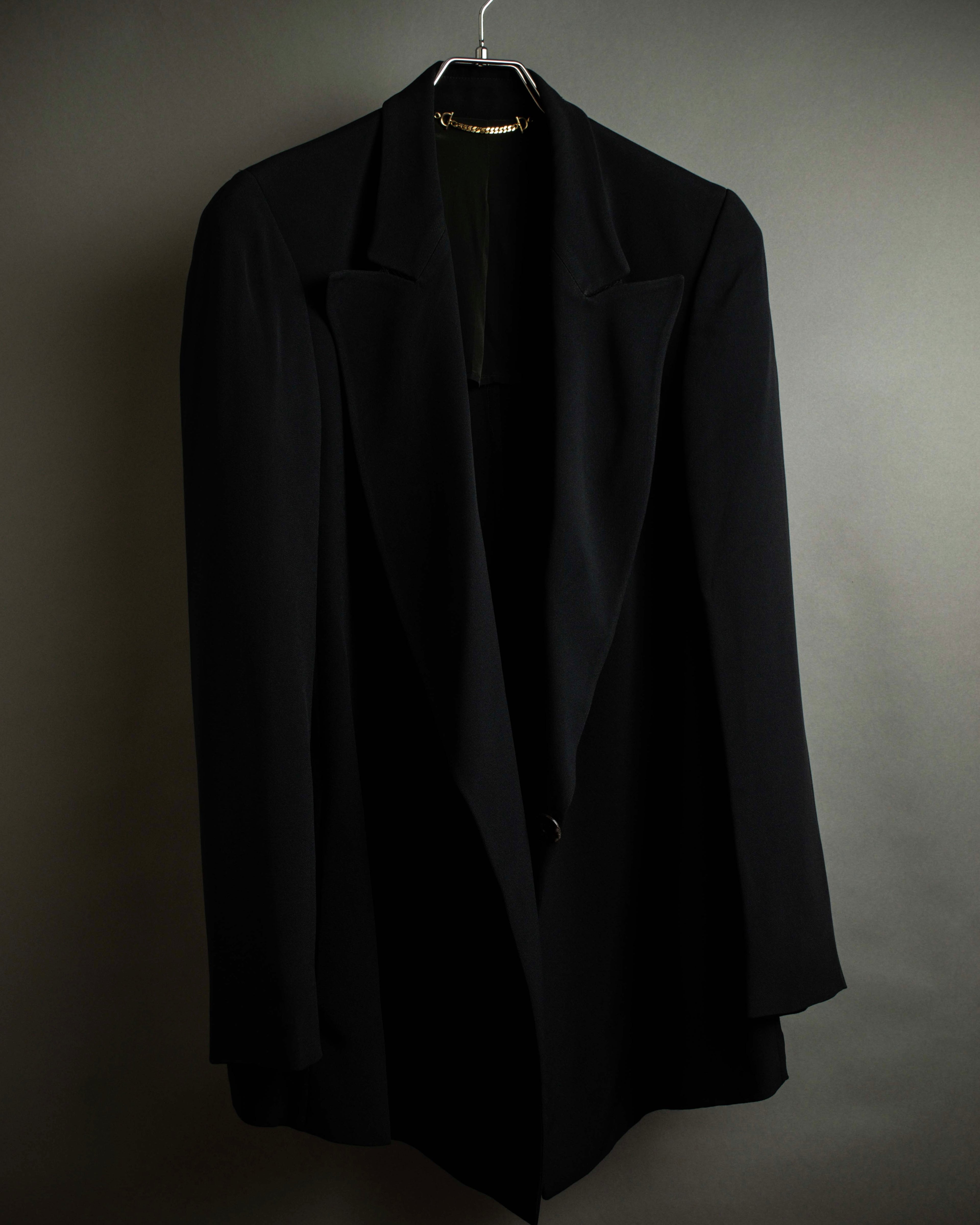 "GUCCI" Three-dimensional lapel design draped tailored jacket