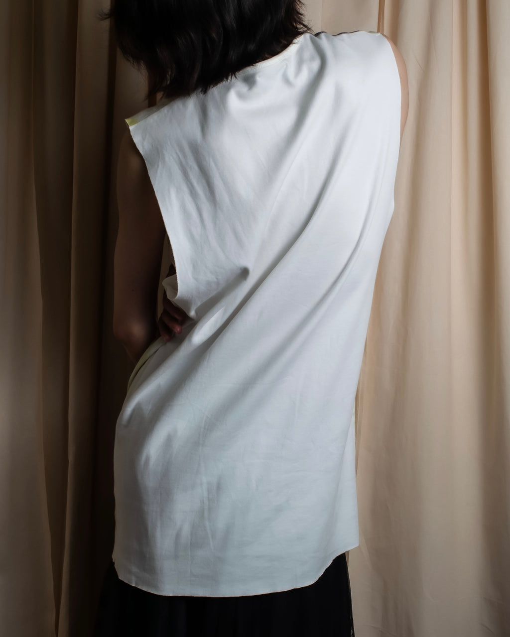 "RAF SIMONS" 13SS Surrealist face print sleeveless top