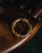 "HERMES" 80’s-90’s equestrian-threaded scarf ring