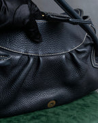 "CELINE" Gold buckle design large shoe bag shoulder bag