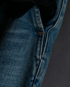 "Saint Laurent" Faded straight line denim pants