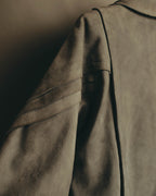 -SPECIAL- “LOEWE” 80’s-early 90’s Taupe suede leather blouson jacket