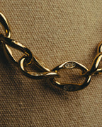 "Dior" Statement gold tone chain necklace