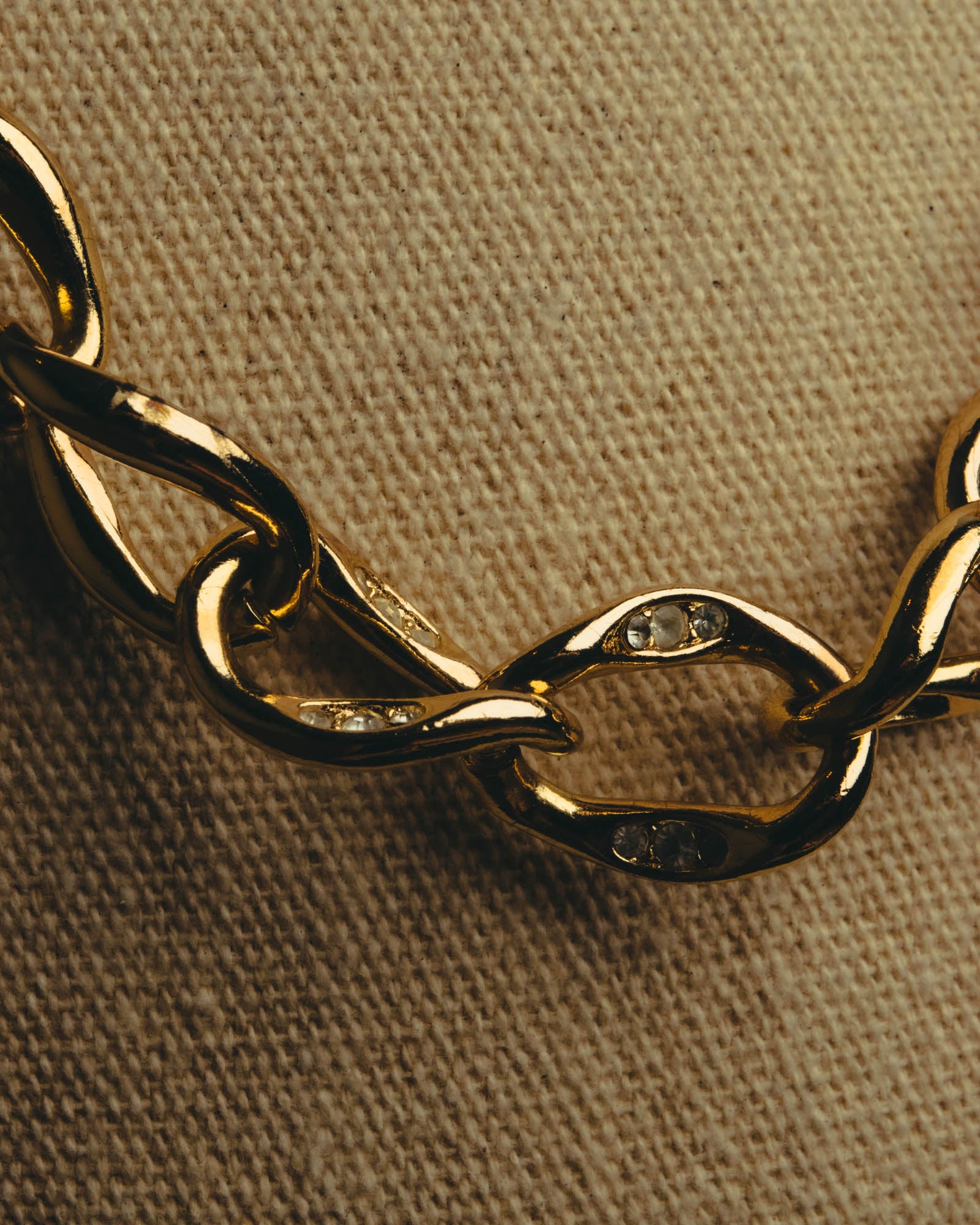 "Dior" Statement gold tone chain necklace