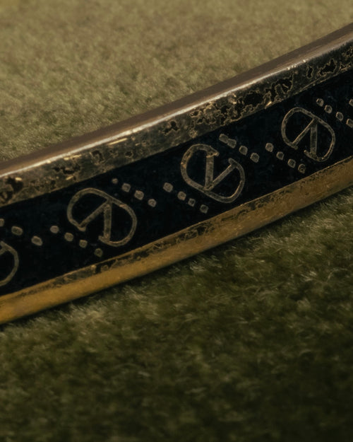 “VALENTINO“ 80’s-90’s Logo enamel ID chain bracelet