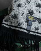 "Vivienne Westwood" Logo random motif pattern fringe muffler